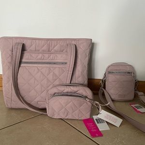 Vera Bradley Performance Twill Dover Mauve Bundle